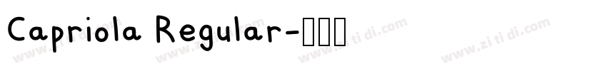 Capriola Regular字体转换 Capriola Regular字体转换